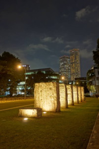 vor dem Nationalmuseum in Singapur